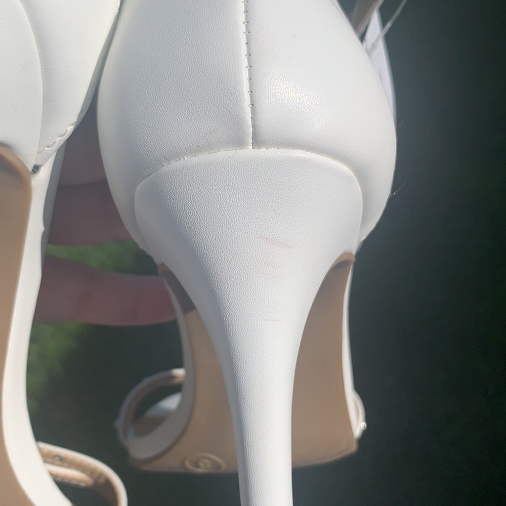 White Studded Heels NWT - Picture 6 of 8